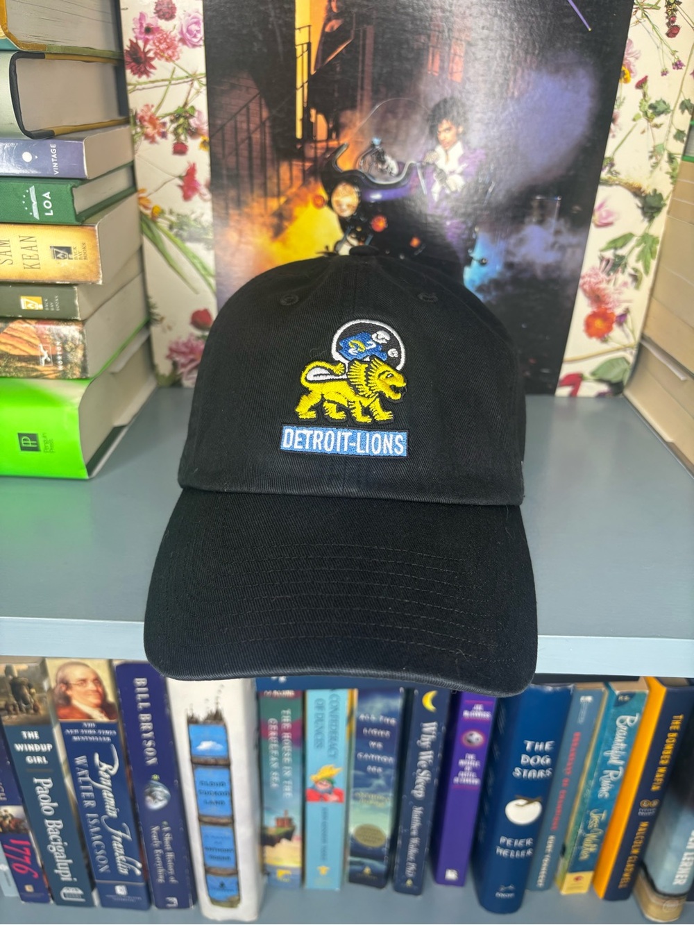 Detroit Lions Black Vintage Logo Dad Hat